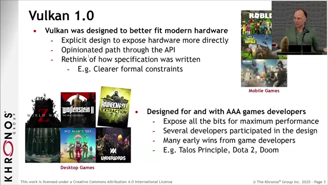 Vulkan 1.0的设计目标和早期的成功游戏
