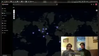 A world map showing pinpoints, likely representing locations associated with images in a self-hosted library.