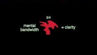 An infographic showing "mental bandwidth" leading to "clarity."