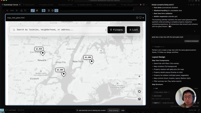 AI-generated map view with consistent design elements