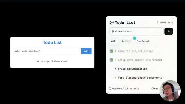 Comparison of generic AI Todo List vs. a themed version