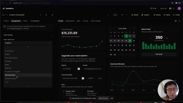 TwixCN Theme Editor for typography selection