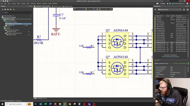 Discharge FETs with Individual Gate Resistors