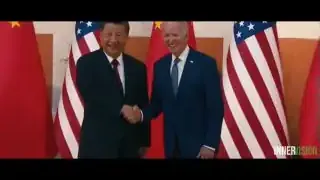 President Biden shaking hands with Chinese President Xi Jinping