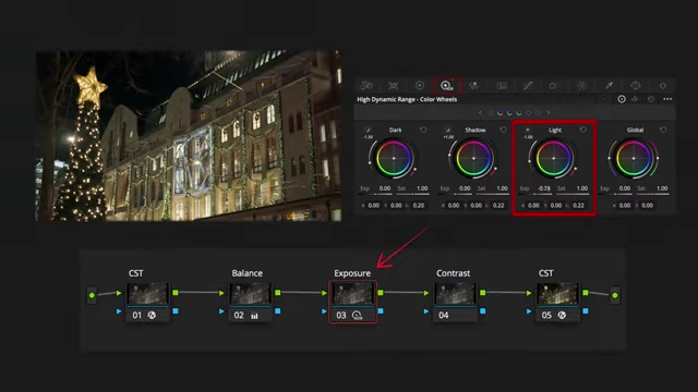 Recovering bright decorations and lifting shadows using HDR Color Wheels
