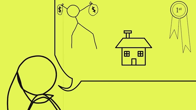 A mental scorecard of external achievements like money, property, and recognition.