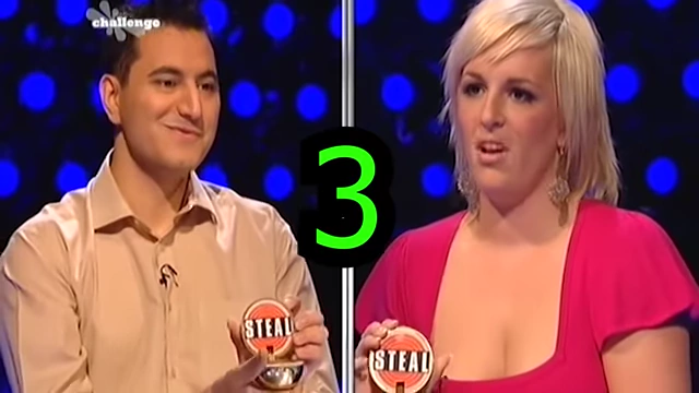 Two contestants on 'Golden Balls' both holding 'Steal' balls, indicating they both chose to steal and thus receive nothing.