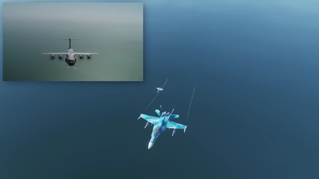 A fighter jet deploying flares as a visual warning to an intercepted aircraft.