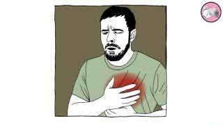 Image showing a person holding their chest, possibly indicating heart issues or anxiety, a symptom of magnesium deficiency.