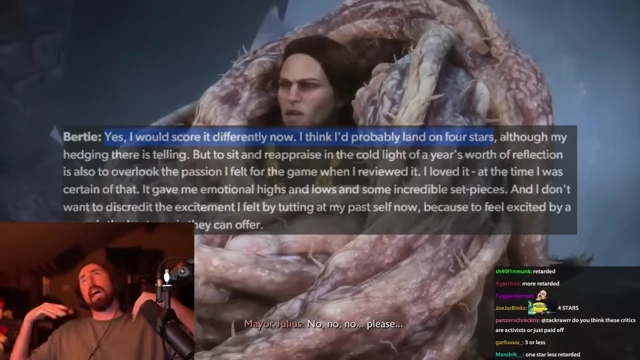 评论员Bertie承认现在会给《Dragon Age: The Veilguard》打四星，但评论作为“瞬间快照”的政策使其无法修改。