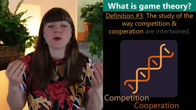 Game theory as the study of the intertwined nature of competition and cooperation