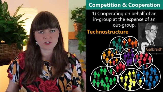 The "Technostructure" as a networked collaboration between corporate and government sectors, as conceptualized by Galbraith