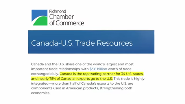 Richmond Chamber of Commerce text stating