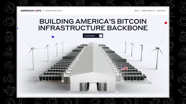 The American Bitcoin website, showcasing a large-scale Bitcoin mining infrastructure