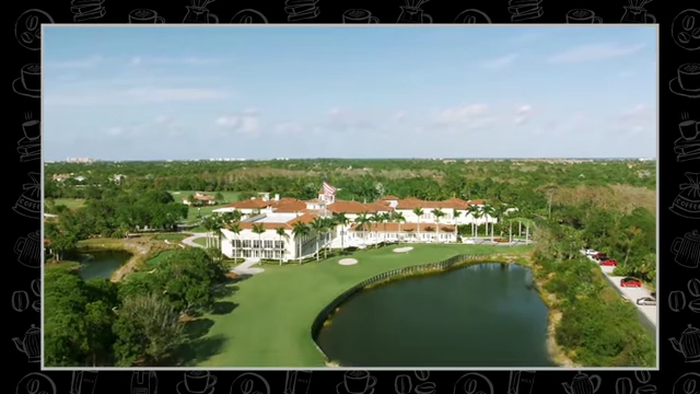 An aerial view of a large golf course property with a grand building, representing successful real estate development