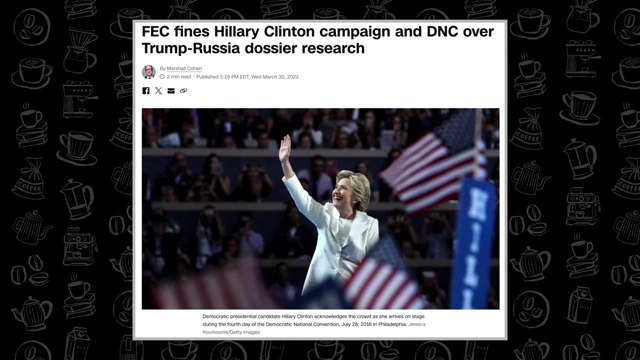 News article reporting on FEC fines against Hillary Clinton's campaign and the DNC for Trump-Russia dossier research