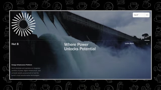 The Hut 8 website, describing it as an energy infrastructure platform that harnesses power for transformative technologies
