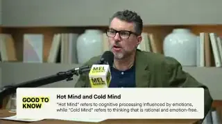 A screenshot displaying "Hot Mind" as cognitive processing influenced by emotions and "Cold Mind" as thinking that is rational and emotion-free.
