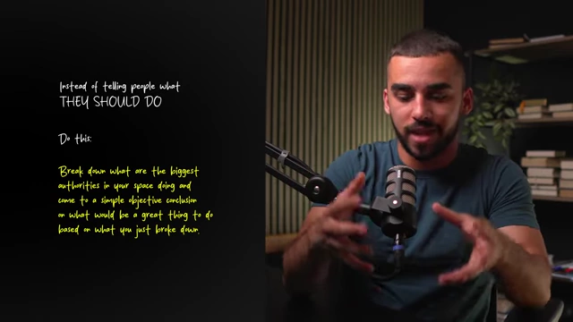 Strategy to break down authorities' actions instead of giving subjective advice
