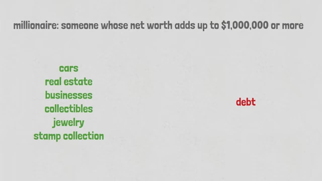 Definition of a millionaire and assets/liabilities
