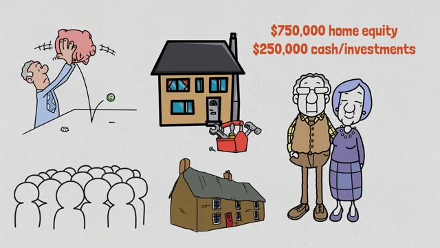 Older homeowners who are house rich but cash poor, struggling with home maintenance costs in retirement