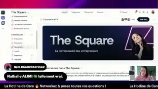 Dashboard of "The Square" community with various channels.