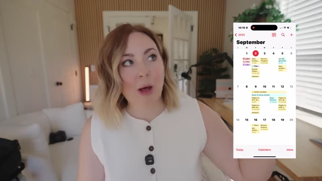 Apple Calendar monthly view with color-coded events
