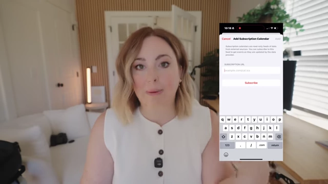 Adding a subscription calendar in Apple Calendar