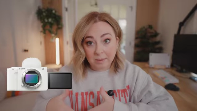 The Sony ZV-E1 camera, a top-of-the-line full-frame creator camera with a flip screen for easy vlogging.