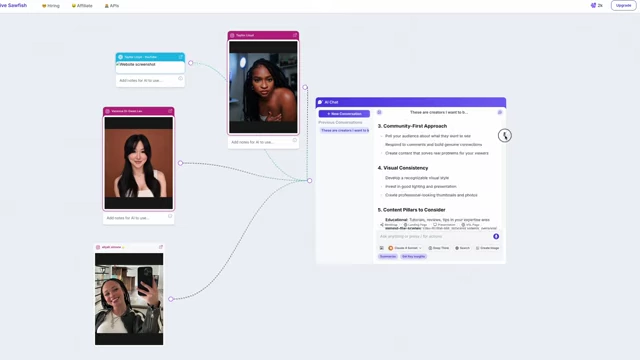 The Poppy AI interface showing how it takes video references and generates content ideas or scripts.
