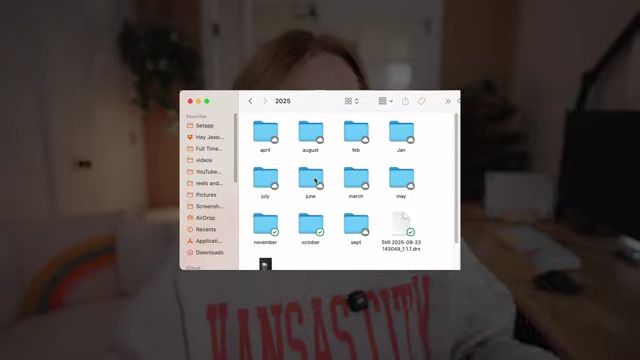 A screenshot showing the speaker's Dropbox folder structure by year.