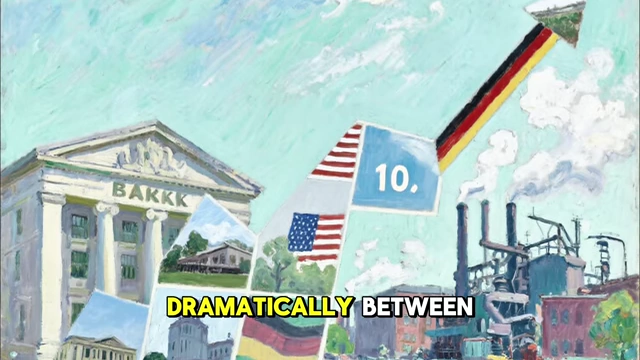 A chart showing a sharp increase in American investment flowing into German industry