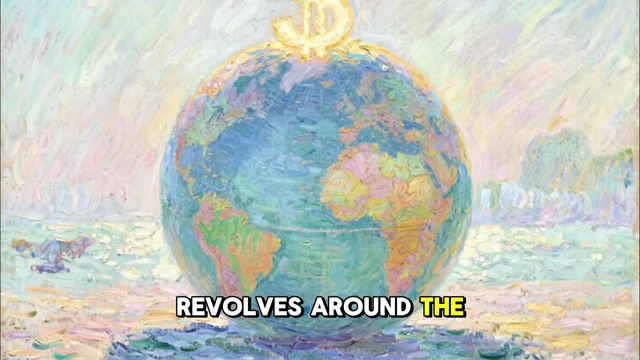 A globe with a prominent dollar sign on top, symbolizing the continued dominance of the US dollar in the international monetary system