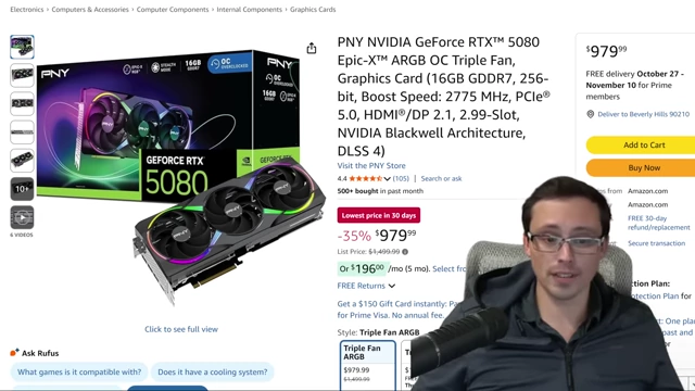 PNY Nvidia GeForce RTX 5080显卡