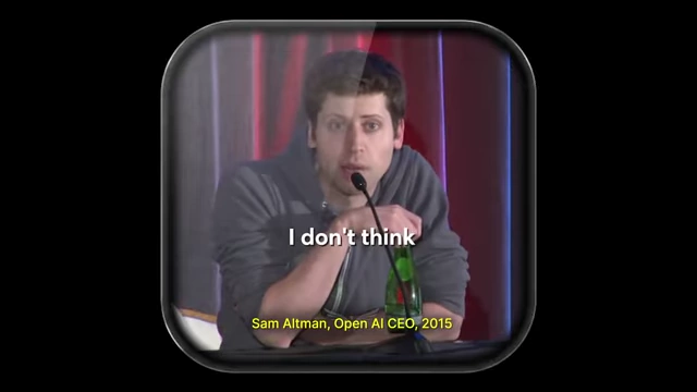 Sam Altman, CEO von OpenAI im Jahr 2015, äußert Bedenken hinsichtlich der Jobzerstörung durch Software in den kommenden Jahrzehnten.