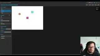 Interactive sandbox simulator created by Sonic AI, showing shapes falling through the floor