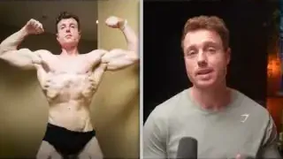 Speaker's transformation from a higher body fat percentage to a lean physique