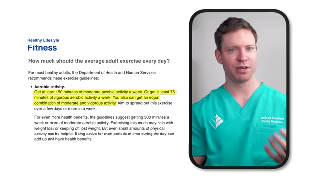 General aerobic activity guidelines
