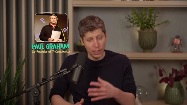 Paul Graham, co-founder of Y-Combinator, whose advice "make something people want" influenced Sam Altman.