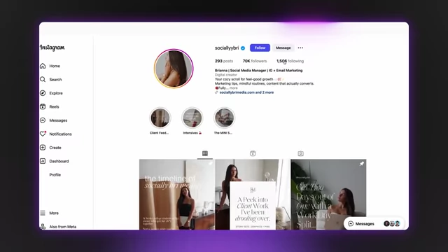 Example Instagram Profile for Competitor Research