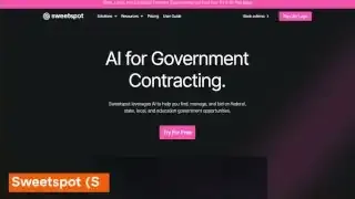 Sweetspot website for AI in Government Contracting