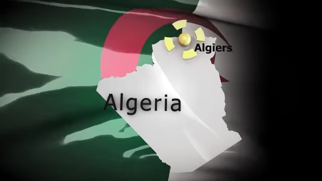 A map of Algeria focuses on Algiers, marking their point of arrival
