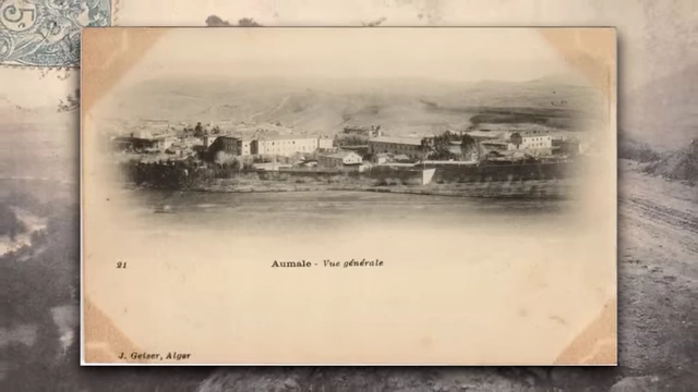 A vintage postcard displays a general view of Aumale, Algeria, the town where Crowley felt ready to resume his Enochian work