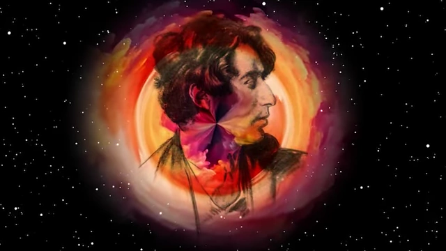 A stylized image of a man's head with swirling colors in space, representing Neuburg's absolute test during the Choronzon invocation