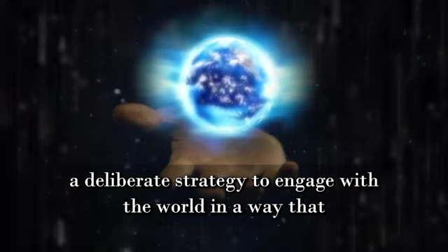 A stylized image of a hand holding a glowing Earth is accompanied by a quote about Crowley's "deliberate strategy to engage with the world"