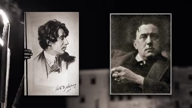 Drawings of Victor Neuburg and Aleister Crowley are presented side-by-side, representing their fractured relationship and Neuburg's eventual break from Crowley