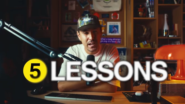 The speaker introducing "5 LESSONS" for audience growth.