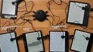 Battery life comparison results for six e-readers