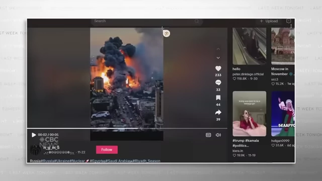 An AI-generated video depicting a large explosion, falsely claimed to be in Ukraine