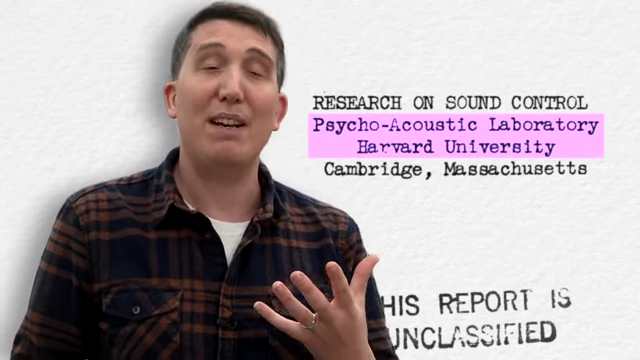 Harvard University's Psycho-Acoustic Laboratory was commissioned for research on sound control.